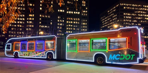 MCDOT Flash Lights Holiday Buses Return to U.S. 29 Corridor