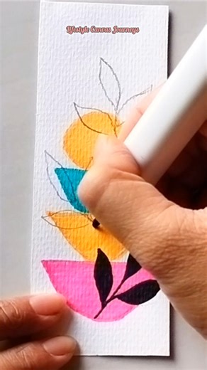 Aesthetic Marker Art Bookmark ✨ | Simple Colorful Drawing Tutorial #shorts #artshorts #drawing