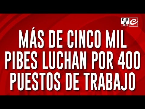 Unemployment in Argentina: More than five thousand young people fight for 400 jobs