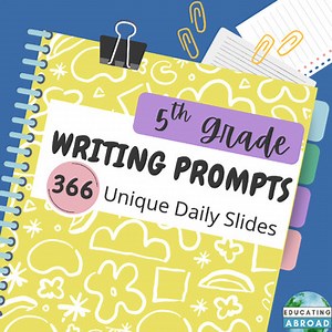 5th Grade Journal Prompts MEGA BUNDLE | Year-Long Daily Writing SEL Bell Ringers