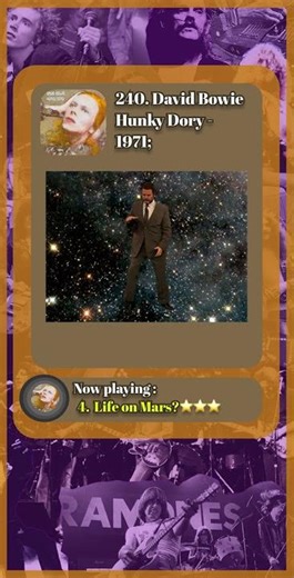 240. David Bowie - Hunky Dory(1971)#davidbowie #glamrock #poprock #pianorock #artrock