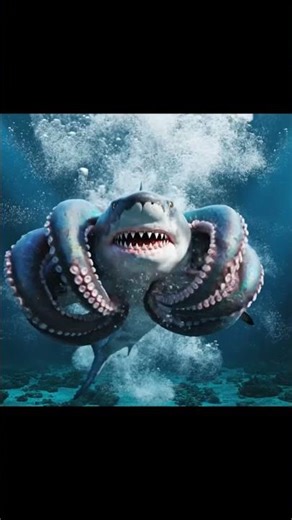 Shark x Octopus fusion AI Created