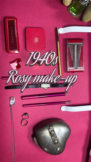 Rosy romantic make-up in 1940s style! #1940s #vintage #makeup #valentinesday