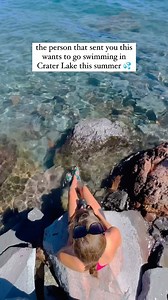 Did you know you could swim in Crater Lake?! 💦 The only way to swim in Crater Lake is by hiking the very steep Cleetwood Cove Trail. 🥾The trail and swimming access is usually open from mid-June through October, but this varies year to year. 🥶 Crater Lake is COLD. At its warmest, it only gets to about 55 degrees. 🛳️ While you’re down there, consider taking a boat tour to Wizard Island! ⌨️ If you want more info on swimming in Crater Lake, comment SWIM & I’ll send you my full blog post on this 