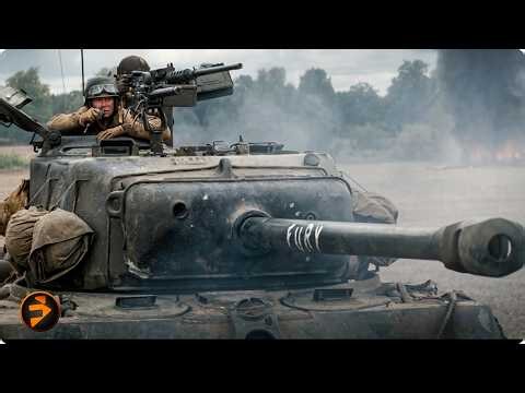 US Sherman Tanks Face a German Tiger | Fury