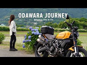 Motovlog JAPAN with DUCATI｜Odawara, Kanagawa Pref｜A trip to nice train station or cafe with a view!