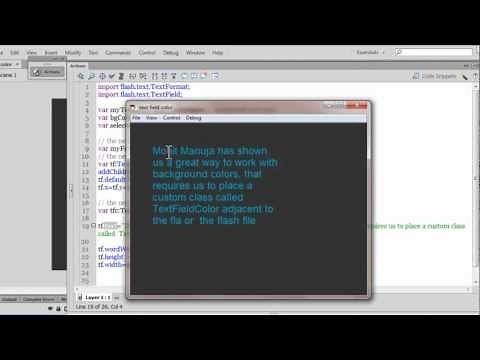 Adobe Flash and Actionscript tutorial : Changing Text and Background Color on Selection