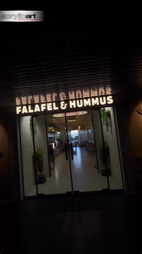 Acrylic Art - Brijesh Patel on Instagram: "Channel Letter For @falafelandhummus.surat by @acrylic_art_surat … ✨ Elevate your brand visibility with premium Channel Letter Signs & Sign Boards ✨ At Acrylic Art – Surat, Gujarat, we specialize in custom channel letters, LED channel letter signs, and illuminated sign boards that make your business stand out day & night. From 3D channel letters, front lit channel letters, backlit & halo lit channel letters, to reverse channel letters, acrylic channel l