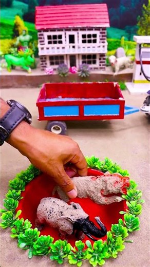 mini tractor video | mini water pump science project #ytshorts #cartoon #tractor