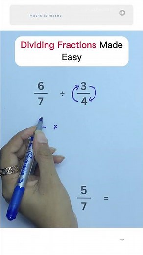 Dividing Fractions Made Easy 🤓 | 6/7 ÷ 3/4 Step-by-Step