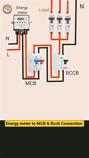 Energy meter output load connection #electrical #electricalwork