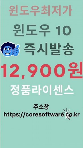 💻 윈도우 10 정품 12,900원 대란! 결제 즉시 5분 내 발송