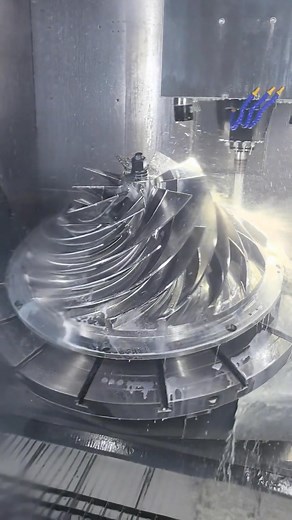 The Beauty of Machining series, Impeller milling and end tooth grinding👍👍👍 https://www.silvercnc.com/touch-probe/ | Liu Formyd