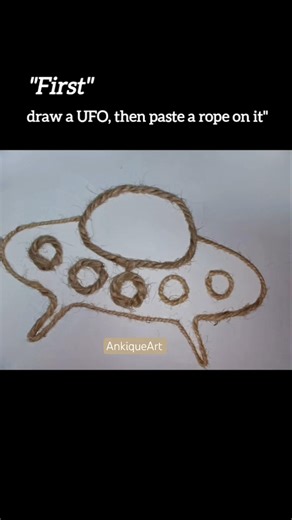 I made a UFO using foil and rope 👽😳 #shorts #UFO #DIY #Alien #Craft #Viral #Art