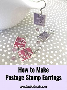 Postage Stamp Earrings Tutorial - Create with Claudia