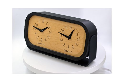 Personalized Two Time Zone Clock Custom Made World 2 Timezone Desktop Table, Minimalist Modern Desk Clock With Tilting Base, Slient Clock - Etsy UK