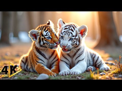 Baby Animals of Winter 4K | Healing Music to Calm the Nervous System
