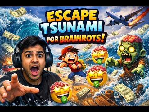 ESCAPE THE TSUNAMI For Brainrots 🌊🧠 #roblox #usa #shortsfeed #stealabrainrot #shortsfeed