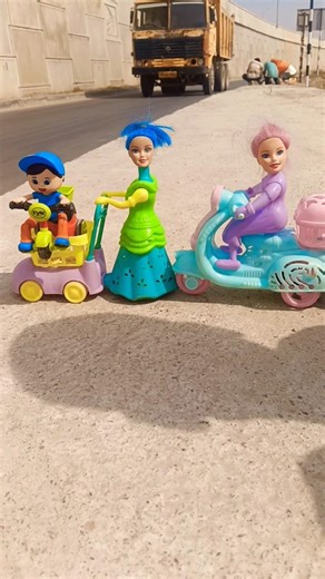 Remote Control Scooty Girl And Monkey Scooter Unboxing And Testing Short ||