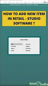 How to Add an Item in RETAIL-STUDIO Software ? #efficiency #inventorymanagement #softwaresolutions