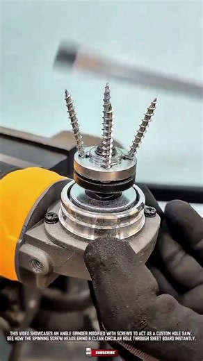 DIY Angle Grinder Tool: Power Tools uses Screw Hole Saw for Tile and Board Cutting