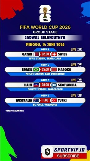 ⚽🔥 Jadwal Piala Dunia 2026 Hari Ini | Matchday 1 | Brasil vs Maroko.mp4
