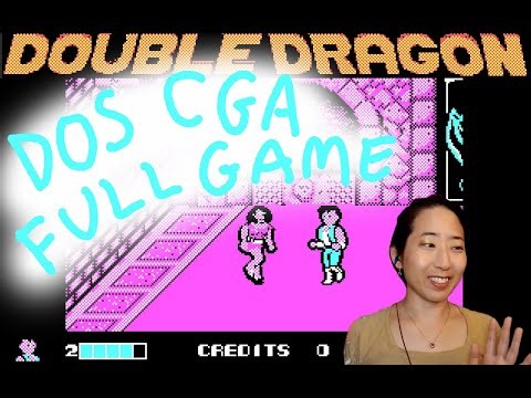 DOS CGA Double Dragon Full Playthrough