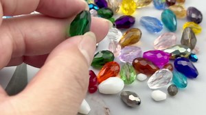 50pcs 10x15mm Teardrop Crystal Glass Beads for Jewelry Making, Faceted Vertical Hole Teardrop Glass Spacer Beads for Wind Chimes Bracelet Earring Necklace DIY Craft(Black)