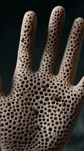 TRYPOPHOBIA - the fear of clusters of small holes #loop #cartoon #trypophobia #horror #3danimation