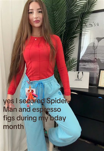 July you are so goated #figs #spiderman #espresso @wearfigs | espresso fig scrubs