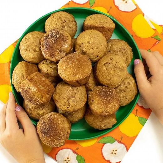 Kid-Requested Cinnamon Applesauce Mini Muffins (25-Minutes) | Baby Foode