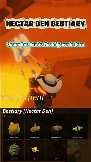 How To Complete Nectar Den Bestiary In FISCH #roblox