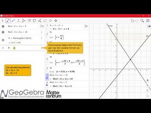 Lösa ekvationer och ekvationssystem i GeoGebra Classic 6