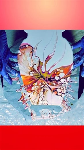 The Color Combo That Steals the Show #acrylicpouring #fluidart #satisfying