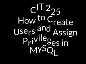How to Create Users and Assign Privileges in MySQL
