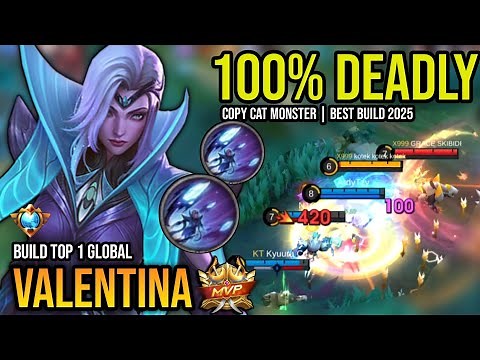 VALENTINA BEST BUILD 2025 | BUILD TOP 1 GLOBAL VALENTINA GAMEPLAY | MOBILE LEGENDS✓