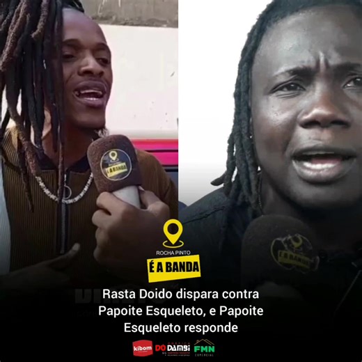 🔥 Maka no Kuduro agita o bairro Rocha Pinto O bairro Rocha Pinto voltou a ser palco de grandes emoções no mundo do Kuduro. O carismático kudurista Rasta Doido lançou fortes críticas ao também artista Papoite Esqueleto, dando início a uma troca de palavras que rapidamente chamou a atenção dos fãs. Em resposta, Papoite Esqueleto não ficou em silêncio e contra-atacou, deixando claro que está pronto para defender o seu nome e o seu espaço no movimento. | Rocha Pinto é a Banda