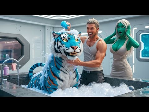 When the Human Bathed Her Deadly Alien Beast, the Girl Couldn’t Believe His Nerve.