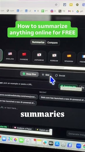 how to summarize everything online for free in seconds. #ai #aitools