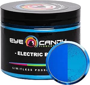 Eye Candy Pigments Premium Mica Powder - Electric Blue (50gr) - for Epoxy, Resin, Soap, Paint, Woodworking, Acrylic Pouring, Bath Bombs, Fishing Lures - DIY Arts and Crafts Additive