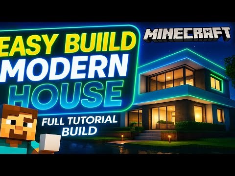 Modern House in Minecraft | Full Tutorial Build #gaming #minecraft #letsplay