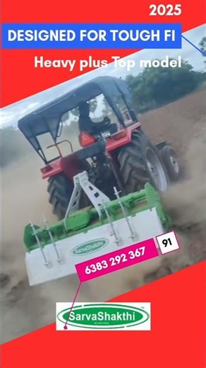 SarvaShakthi Rotavator Demo | Powerful Farming Machine for All Tractors 🚜