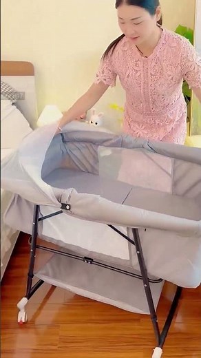 🔔Safe Newborn Bedside Crib 👶 | Foldable Co Sleeper Crib for Easy Night Feeding #3432 ‪@sovorsgadget‬