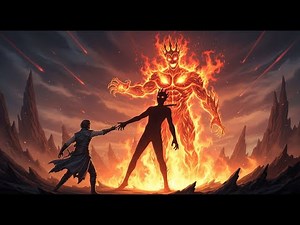 “The King of Flames—and the Human Who Stole His Shadow.”