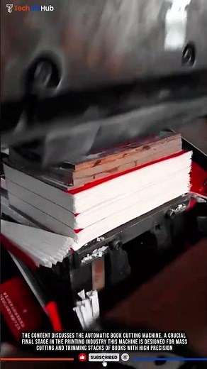Innovation Automatic Book Cutter: Mass, Precise Cutting, Technology Perfect Book Finishing #tech