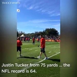 43K views · 688 reactions | The longest field goal in NFL history is 64 yards. Watch Baltimore Ravens Justin Tucker nail one from 75. | Yahoo Sports | Facebook