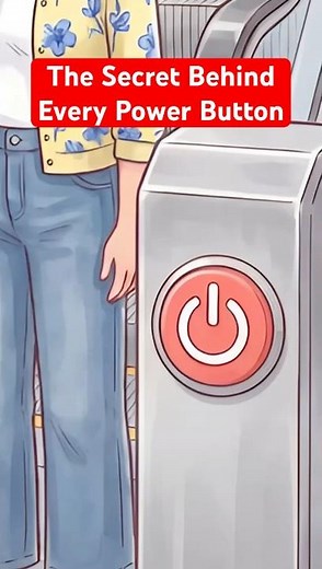 Why is the power button symbol a line in a circle? #powerbutton #binary #computercoding #didyouknow