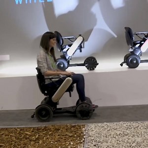 This mobility chair traverses gravel and wood chips, no problem. From #ces2018 | CNET