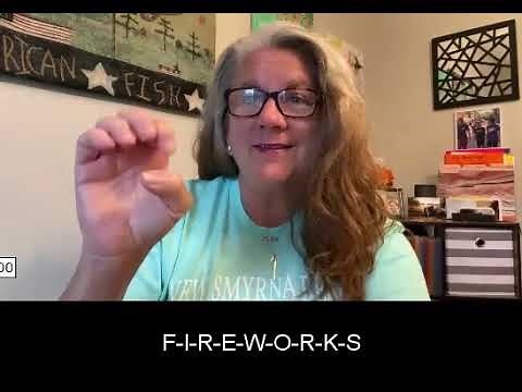 ASL sign for FIREWORKS