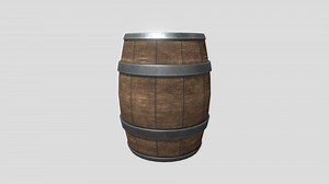 Wooden barrel - 3D model by HammerXl